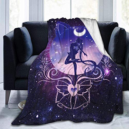 Sailor Moon Micro-Fleece-Überwurf, Decke für Zuhause, Bettwäsche, Wohnzimmer, 125 cm x 100 cm von LOUJIN