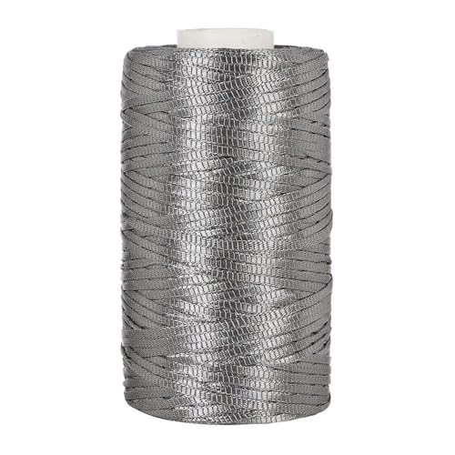LOUKEKE 100 g/Rolle Flachband Mercerisierte Eisseide Handgewebter Hohlfaden Für Hakenschuhe Häkelgarn Taschenfaden Pantoffelfaden Sommer von LOUKEKE