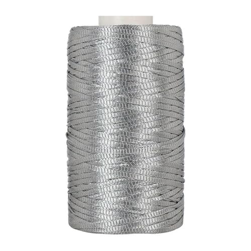 LOUKEKE 100 g/Rolle Flachband Mercerisierte Eisseide Handgewebter Hohlfaden Für Hakenschuhe Häkelgarn Taschenfaden Pantoffelfaden Sommer von LOUKEKE