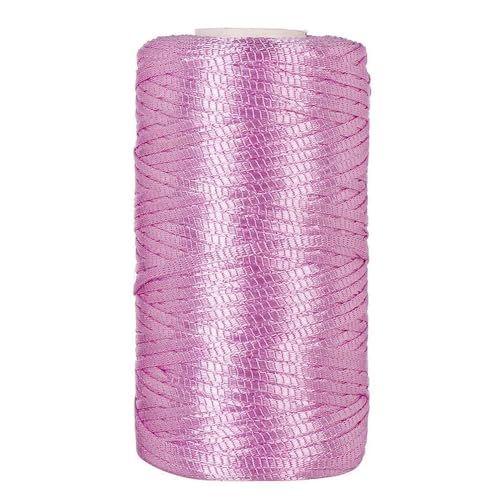 LOUKEKE 100 g/Rolle Flachband Mercerisierte Eisseide Handgewebter Hohlfaden Für Hakenschuhe Häkelgarn Taschenfaden Pantoffelfaden Sommer von LOUKEKE