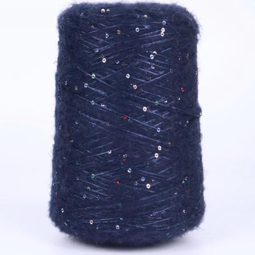 LOUKEKE 500 g Mohairgarn mit Pailletten und Glitzer – feiner Wollfaden zum Handweben und Stricken. von LOUKEKE