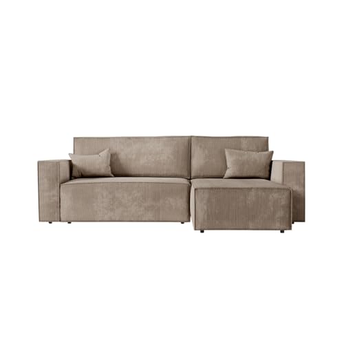 LOUNGITUDE Sofas, Cord, Taupe von LOUNGITUDE