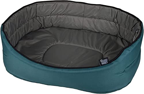 Korb, oval, 75 x 57 cm, Smaragd/Grau von Love Story