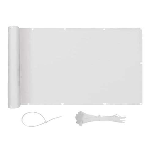 LOVE STORY Balkon Sichtschutz 100x600m,PES Balkonabdeckung Balkonbespannung Balkonumspannungen Balkonverkleidung,UV-Schutz Wind und Wetterfest mit Kabelbindern für Balkongeländer,Weiß LOVE STORY Balkon Sichtschutz 100x600m,PES Balkonabdeckung Balkonbespannung Balkonumspannungen Balkonverkleidung,UV-Schutz Wind und Wetterfest mit Kabelbindern für Balkongeländer,Weiß von LOVE STORY