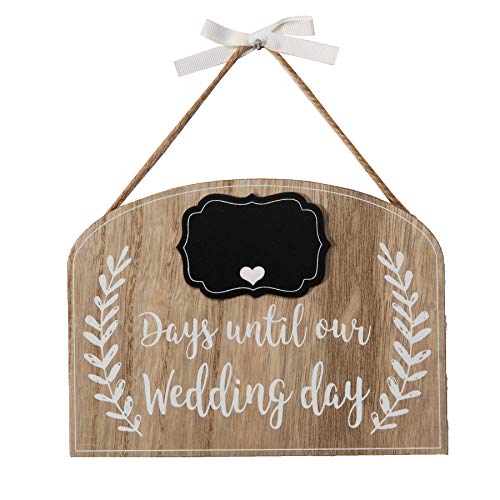 LOVE STORY Countdown-Schild mit Kreide für Hochzeiten, mit englischer Aufschrift "Days Until Our Wedding", in Geschenkbox von LOVE STORY