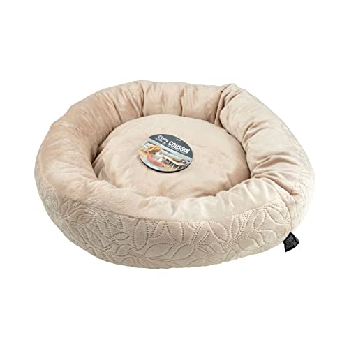 LOVE STORY Donut-Kissen, Durchmesser 50 x 16 cm, Boho, Katze Senf von Love Story