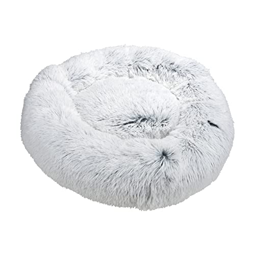 LOVE STORY Fluffy Kissen, rund, beruhigend, D75 x 24 cm, Weiß meliert von LOVE STORY