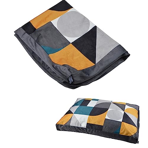 LOVE STORY Kissenbezug, rechteckig, Polyester, Samt, 100 x 70 cm, Mix and Match Geo Pop von Love Story