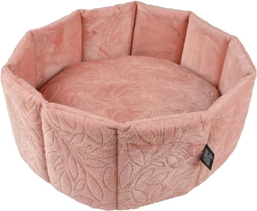 LOVE STORY Korb rund Ø 38 x 16 cm Boho Katze Rosenholz von Love Story