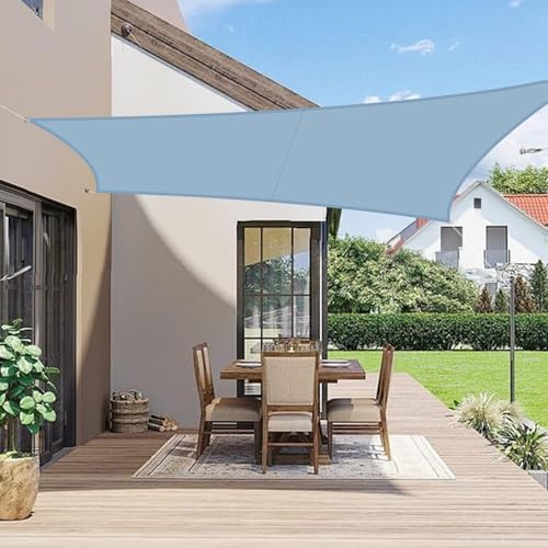 LOVE STORY Sonnensegel 4x5m Wasserdicht Rechteckig Blau Sonnenschutz Windschutz Segel PES Polyester,95% UV-Schutz für Außenbereich, Terrasse, Balkon, Garten von LOVE STORY