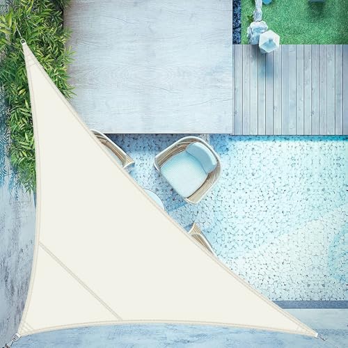 LOVE STORY Sonnensegel Dreieckig 4.5x4.5x6.4m Wasserdicht Cremeweiß Sonnenschutz Windschutz Segel PES Polyester,95% UV-Schutz für Außenbereich, Terrasse, Balkon, Garten LOVE STORY Sonnensegel Dreieckig 4.5x4.5x6.4m Wasserdicht Cremeweiß Sonnenschutz Windschutz Segel PES Polyester,95% UV-Schutz für Außenbereich, Terrasse, Balkon, Garten von LOVE STORY