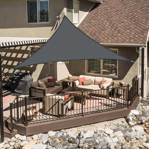 LOVE STORY Sonnensegel Dreieckig 5.6x5.6x5.6m Wasserdicht Anthrazit Sonnenschutz Windschutz Segel PES Polyester,95% UV-Schutz für Außenbereich, Terrasse, Balkon, Garten LOVE STORY Sonnensegel Dreieckig 5.6x5.6x5.6m Wasserdicht Anthrazit Sonnenschutz Windschutz Segel PES Polyester,95% UV-Schutz für Außenbereich, Terrasse, Balkon, Garten von LOVE STORY