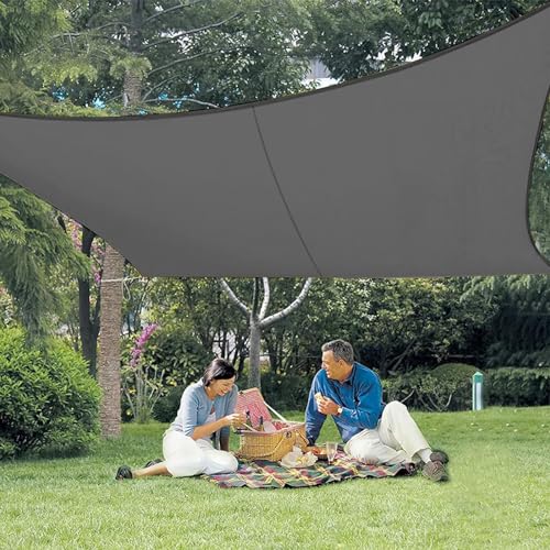 LOVE STORY Sonnensegel Wasserdicht 2.5x5m Rechteckig PES Polyester Sonnenschutz Windschutz Balkon Terrasse 95% UV-Schut,für Balkon Garten,Anthrazit von LOVE STORY