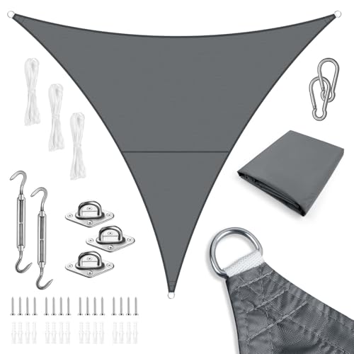 LOVE STORY Sonnensegel Wasserdicht 3x3x3m Dreieckig mit Edelstahl Befestigung kit, Oxford SunSegel Wasserabweisend Sonnenschutz, 95% UV-Schutz für Außenbereich Garten Balkon Terrasse, Anthrazit LOVE STORY Sonnensegel Wasserdicht 3x3x3m Dreieckig mit Edelstahl Befestigung kit, Oxford SunSegel Wasserabweisend Sonnenschutz, 95% UV-Schutz für Außenbereich Garten Balkon Terrasse, Anthrazit von LOVE STORY