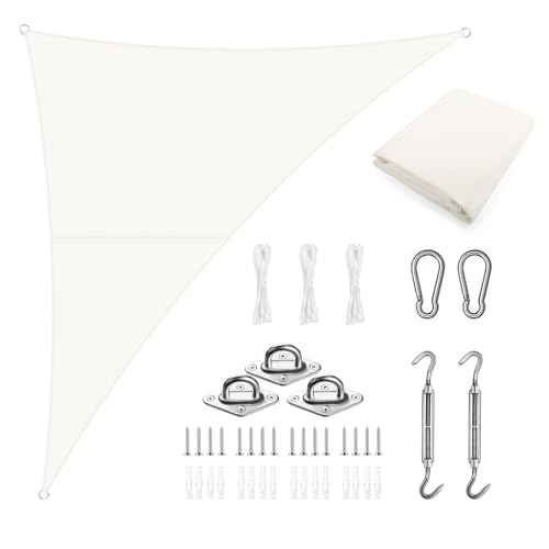 LOVE STORY Sonnensegel Wasserdicht 3x3x4.25m Dreieckig mit Edelstahl Befestigung kit, Oxford SunSegel Wasserabweisend Sonnenschutz, 95% UV-Schutz für Außenbereich Garten Balkon Terrasse, Creme LOVE STORY Sonnensegel Wasserdicht 3x3x4.25m Dreieckig mit Edelstahl Befestigung kit, Oxford SunSegel Wasserabweisend Sonnenschutz, 95% UV-Schutz für Außenbereich Garten Balkon Terrasse, Creme von LOVE STORY