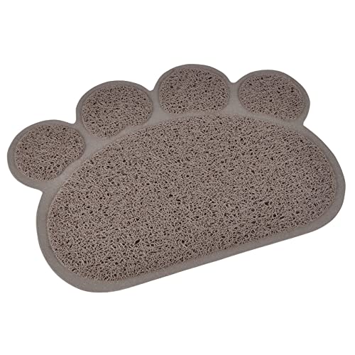 LOVE STORY Vorleger für Katzentoilette, Pfotenform, 40 x 30 cm, Taupe von Love Story