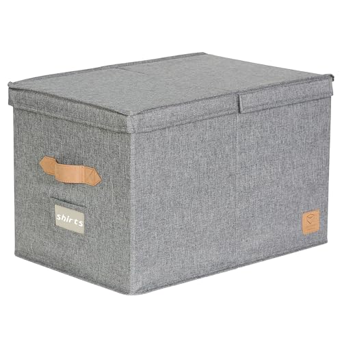 LOVE IT STORE IT Premium Aufbewahrungsbox mit Deckel XL - Aus Leinen Stoff - Beschriftungsfeld - Verstärkt mit Holz - Extra groß und stabil - Grau - 50x33x32 cm LOVE IT STORE IT Premium Aufbewahrungsbox mit Deckel XL - Aus Leinen Stoff - Beschriftungsfeld - Verstärkt mit Holz - Extra groß und stabil - Grau - 50x33x32 cm von LOVE !T STORE !T