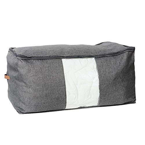 LOVE IT STORE IT Premium Aufbewahrungstasche groß - Aufbewahrung von Decken und Kissen - Tasche aus Leinen - Mit Sichtfenster - Grau - 90x45x45 cm LOVE IT STORE IT Premium Aufbewahrungstasche groß - Aufbewahrung von Decken und Kissen - Tasche aus Leinen - Mit Sichtfenster - Grau - 90x45x45 cm von LOVE !T STORE !T