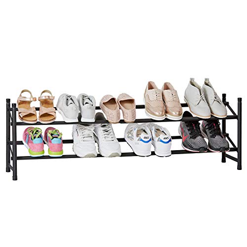 Love IT Store IT Loft Schuhregal aus Metall - Schmales, offenes Regal für bis zu 10 Paar Schuhe - Ausziehbar, stapelbar, stabil - Matt schwarz von LOVE !T STORE !T