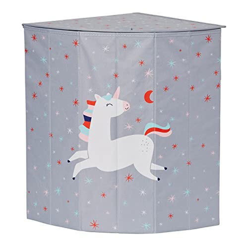 LOVE IT STORE IT Kinder Wäschekorb mit Deckel - Wäschesammler für Kinderzimmer - Verstärkt mit Holz - Passt in Zimmerecke - Grau mit Einhorn - 35x35x50 cm LOVE IT STORE IT Kinder Wäschekorb mit Deckel - Wäschesammler für Kinderzimmer - Verstärkt mit Holz - Passt in Zimmerecke - Grau mit Einhorn - 35x35x50 cm von LOVE !T STORE !T