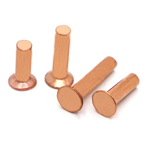 DIN661 GB869 Senkkopfnieten M2 M2.5 M3 M4 M5 M6 M8 Kupfer Vollniete-30mm,M2 50St von LOVEAASAN
