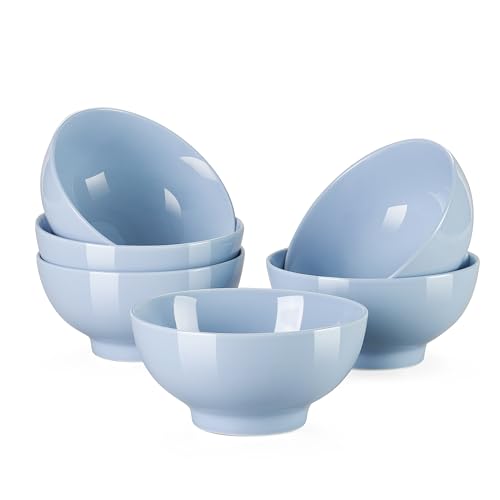 Tafelservice porzellan, LOVECASA SWEET 6 teiliges Schalen Set, Mehrzweckschalen, Müslischalen, Suppenschalen, Eisschalen, 660ml, Hellviolett von LOVECASA