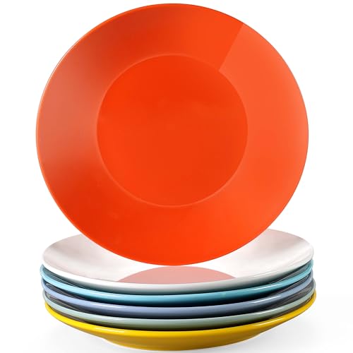 LOVECASA, Serie Sweet, Dessertteller aus Porzellan, 6-teilig, 21 cm, Pure Farbe von LOVECASA