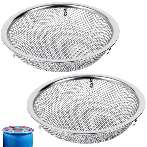LOVEERCT Regentonnen-Netzfilter, 15,2 cm, 2 Stück, Premium 304 Edelstahl, kein Rost, für Blätter, Mücken außerhalb des Fassfilters – Lebensmittel-Waschsiebe – Bodensieb von LOVEERCT