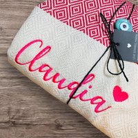 Hamamtuch Leni Prewashed Alle Farben Personalisiert - Dein Name Mit Herz Bestickt Hamamtuch Leni Prewashed Alle Farben Personalisiert - Dein Name Mit Herz Bestickt von LOVEISTANBULHAMAM