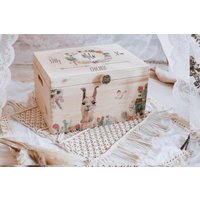 Erinnerungsbox, Erinnerungskiste, Erinnerungsbox Personalisiert, Erinnerungsbox Alpaka, Aufbewahrungsbox Baby, Babyzimmer, Erinnerungsbox Boho von LOVELYWILDMOMENTSDE
