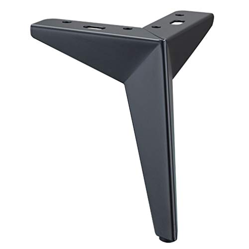 LOVEM Schrankfüße,4 Stück Möbelfüße Edelstahl Sideboard Füße Möbelfüsse DIY Tischbeine Schrankfüsse TV Schrank Beine Waschtischunterschrank Beine,Gummi Kopf Schützen Den Boden(black150mm) von LOVEM