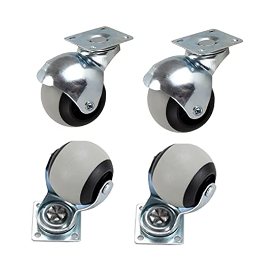 Lenkrollen Rollen für Möbel 3 Verfügbare Große Universalrollen Nylon Dämpfungswirkung Möbel Transportroller Set 4 Stück Möbelrollen rollen für palettenmöbel (48mm,Schwenkräder x 4) von LOVEM