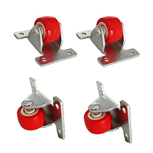 Schubladen Kleine Bockrolle, Polyurethan Bockrolle 25mm Möbel klein geräuschlose Räder Möbelrollen klein 10 KG pro Rolle,Für Auszügen oder Schubkästen klein Möbel Tabelle Haltbare (4 Stück) von LOVEM
