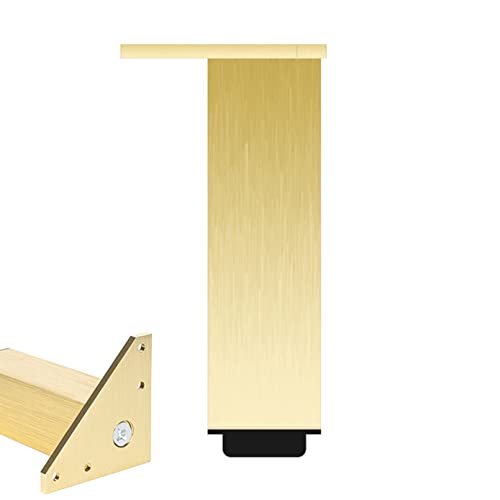 Tischbeine Höhenverstellbar,4 Stück Mobelbeine Gold,Höhe: 6-40 cm Couchtisch/TV Tisch/Beistelltische/Kommode/Tischfüße Aluminiumlegierung | Eloxierte Oberfläche Nachttisch Beine (35cm,Gold) von LOVEM