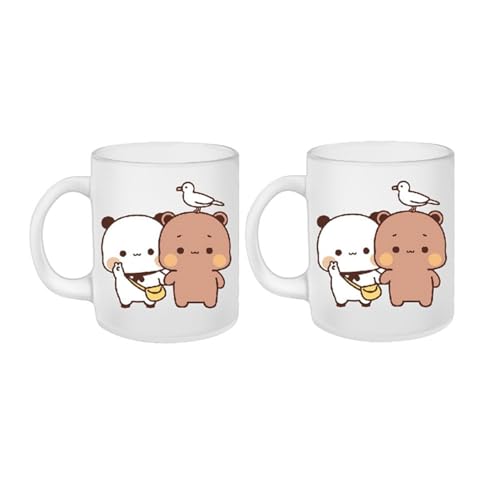 LOVEMETOO Bär Und Panda Bubu Dudu Tasse | 300 Ml Bär Und Panda Bubu Dudu Kaffeebecher | Bubu Und Dudu Ceramic Becher Tassen,Bubu Dudu Bären Tasse,Bubu Und Dudu Pandas Tasse, IAN01Q4O54QH2SUITCA von LOVEMETOO