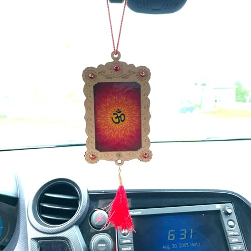 LOVENSPIRE Hindu-Autoaufhänger Fotorahmen, Ganesha Krishna Hanuman Om Balaji Shiv Rückspiegelaufhänger, indisches Auto-Dekor, LOVENSPIRE Hindu-Autoaufhänger Fotorahmen, Ganesha Krishna Hanuman Om Balaji Shiv Rückspiegelaufhänger, indisches Auto-Dekor, von LOVENSPIRE
