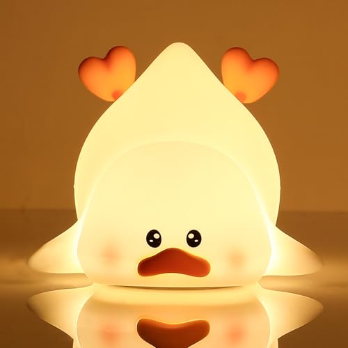 LOVERUIS Nachtlicht für Kinder Niedliche Ente Lampe Buntes Kinderzimmer Nachtlicht Mädchen Timing Baby Licht Niedliches Baby Licht DADA Ente von LOVERUIS