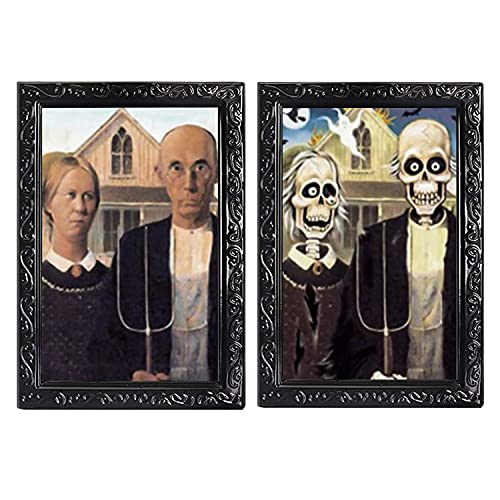 LOVEXIU Halloween Bild Verwandlungsbild Horror Galerie, Halloween Deko Horror, Halloween 3D Lentikular Magic Hologramm für Halloween Dekoration Gespenstische, Gruselige Themenpartys, 38 cm x 26 cm von LOVEXIU