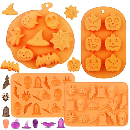 LOVEXIU Halloween Silikonform 4 Stück,Schokoladenformen,Multifunktionale Form,Silikonform DIY Backwerkzeuge für Halloween Party,Pralinenform, Lustige Eiswürfelform,Ausstechform,Verschiedene Formen LOVEXIU Halloween Silikonform 4 Stück,Schokoladenformen,Multifunktionale Form,Silikonform DIY Backwerkzeuge für Halloween Party,Pralinenform, Lustige Eiswürfelform,Ausstechform,Verschiedene Formen von LOVEXIU