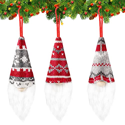 Weihnachten Deko Wichtel Figuren Handgemachte, Weihnachtsmütze Zwerge Wichtel Deko Set, 3pcs Weihnachtsmann Santa Tomte Gnom, Weihnachtsbaumschmuck zum Aufhängen für Familie Dekoration (18x5.5cm) von LOVEXIU