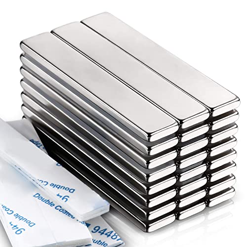 24 starke Neodym Stabmagnete Seltenerdmetall Neodym Magnet - 60 x 10 x 3 mm von LOVIMAG