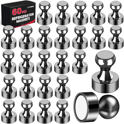 LOVIMAG 60Pcs Black Fridge Magnets for Whiteboard, Small Refrigerator Magnets Strong Neodymium Magnets, Meatal Push Pin Magnets for Adult, Fridge, Office, Classroom, Locker, Picture LOVIMAG 60Pcs Black Fridge Magnets for Whiteboard, Small Refrigerator Magnets Strong Neodymium Magnets, Meatal Push Pin Magnets for Adult, Fridge, Office, Classroom, Locker, Picture von LOVIMAG