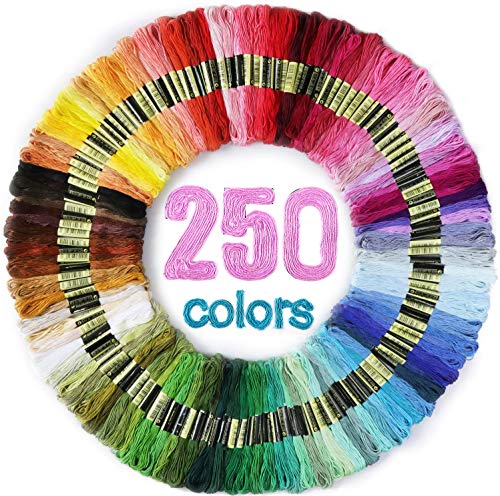 Sticktwist 250 Knäuel pro Packung für Kreuzstichfäden, Freundschaftsarmbänder, Zahnseide, Aroic Craft Floss von LOVIMAG