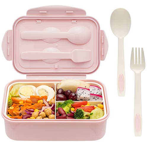 LOVINA Bento Boxen für Erwachsene – 1100 ml Bento-Lunchbox für Kinder mit Löffel & Gabel – langlebig für Mahlzeiten unterwegs BPA-freie und lebensmittelechte Materialien von LOVINA