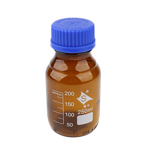 100ml-1000ml Reagenzflasche Glas Laborgewindeflasche Borosilikatglas Laborflasche, 250ml von LOVIVER