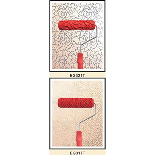 2 Stücke Strukturwalze Strukturrolle, Geprägter Farbroller für Wände, 7 Zoll Dekorative Kunstroller für Farbe, Gemusterte Farbroller - Roller mit Bügel von LOVIVER