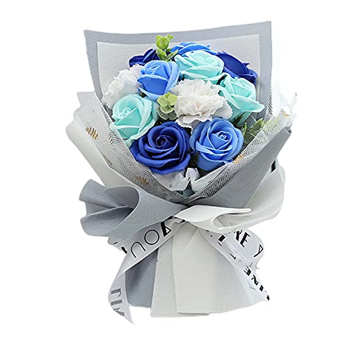 Künstliche Seife Rose Hochzeitsstrauß Dekorative strauß Party Home Ornament, Blau D Künstliche Seife Rose Hochzeitsstrauß Dekorative strauß Party Home Ornament, Blau D von LOVIVER