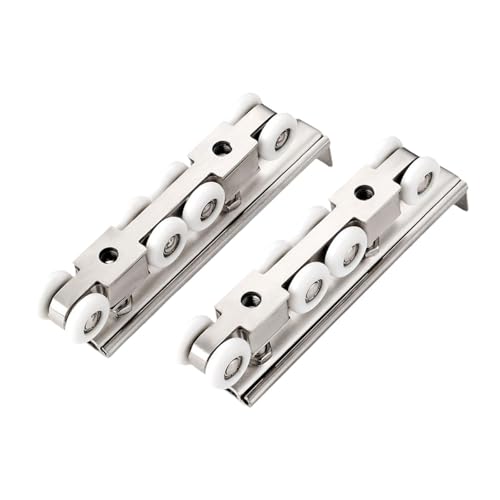 LOVIVER 2 Stück Schiebetürräder, Schiebetürrolle, geräuschlos, Ersatzteil, Kleiderschrankrolle für Schranktüren, Küchenschränke, Schränke, 8 Räder von LOVIVER