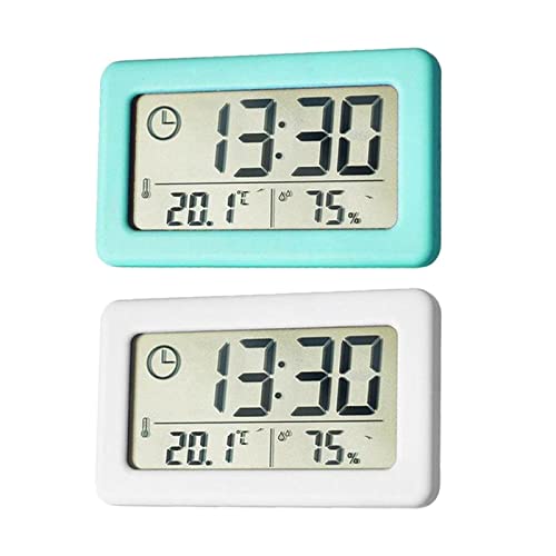 LOVIVER 2X Digitaluhr Innentemperatur Hängend Home Desktop Arbeitszimmer von LOVIVER