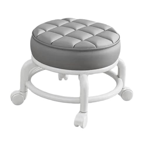LOVIVER 360 ° rotierender Rollenhocker universelle Schwenkgeräusche Lieger Noise Kinder Kleiner Schwenkstuhlschuhschuhschuhstuhlplatz für Büro, Grau von LOVIVER